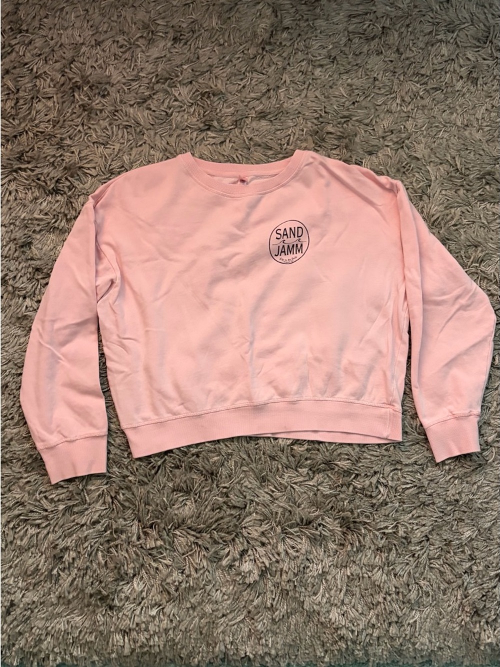 Sand Jamm Wildwood, NJ Pink Pullover Crewneck Sweatshirt